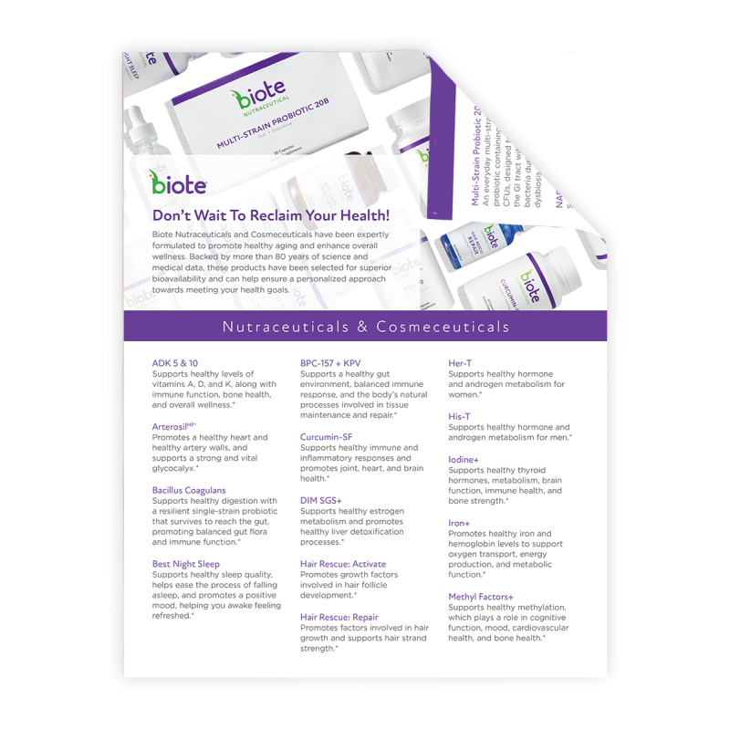 Nutraceuticals Sale Sheet (8.”5 x 11”) - ENG