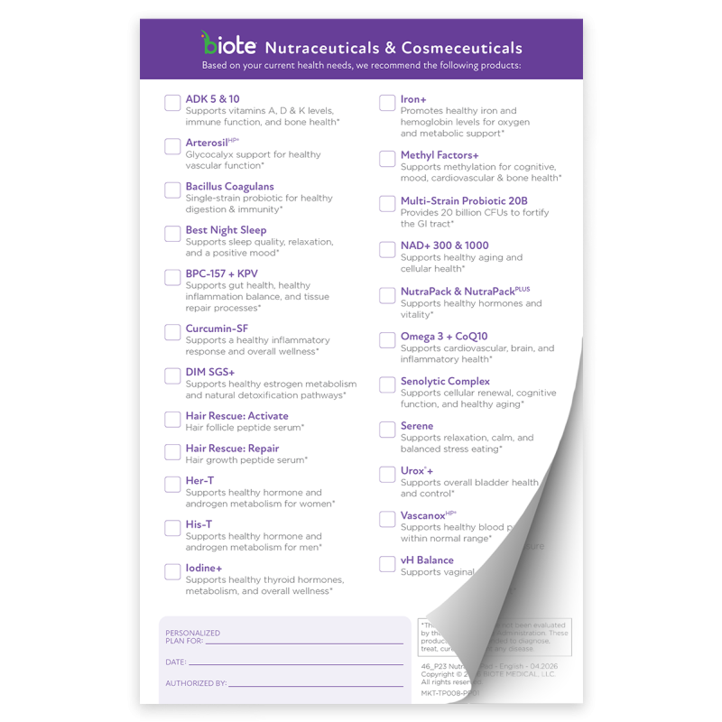 Nutraceuticals Prescription Pad (5.5" x 8.5") - ENG (3 Pack)